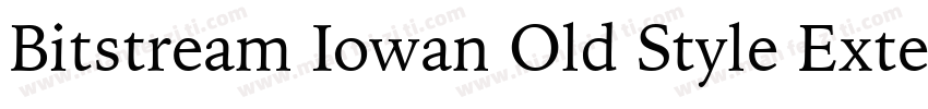 Bitstream Iowan Old Style Exten字体转换